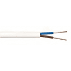 Kábel, vezeték - H03VVH2-F 2x0,75 fehér 300/300V MTL PVC szigetelésű sodrott réz erű hajlékony lapos tömlővezeték MTL 312806