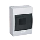 KANLUX - Lakáselosztó, falon kívüli, 6modul (1x6), átlátszó ajtóval, műanyag, sorolható, 200x147x95mm, fehér, IP40 GT68911