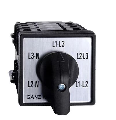 GANZ - Kézi kapcsoló 20A voltmérő átk mellső rögz 004604