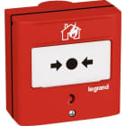 Legrand - Kézi jelzésadó tűzjelző rendszerekhez egyműveletes piros RAL 3000, 1 váltóérintkezővel - 5A - 24V=, IP30 - IK07 SN126300