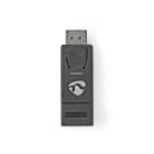 Nedis - DisplayPort adapter  DisplayPort Dugasz  HDMI Aljzat  4K@30Hz  Nikkelezett  Egyenes  Kerek  ABS  ABS  Fekete  Doboz SX083143